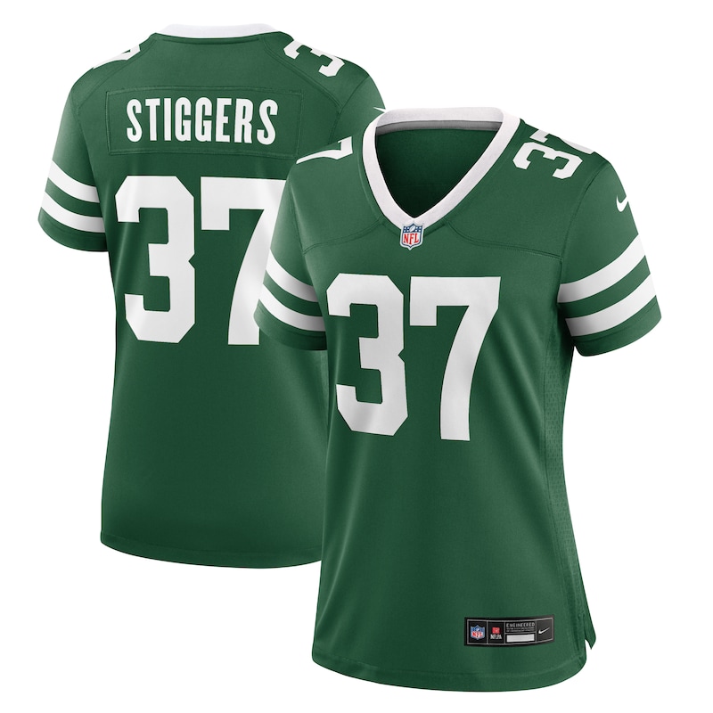 Qwan'tez Stiggers New York Jets Women Team Game Jersey - Legacy Green
