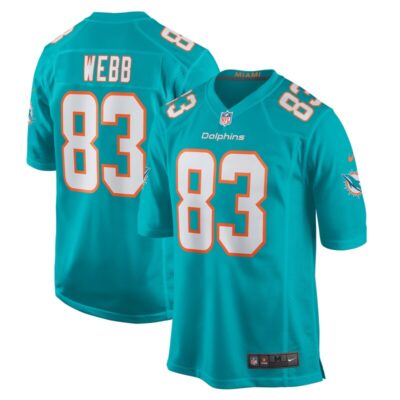 Raleigh Webb Miami Dolphins Team Game Jersey - Aqua