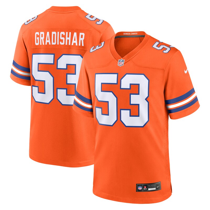 Randy Gradishar Denver Broncos Mile High Collection 1977 Throwback Retired Player Game Jersey - Orange