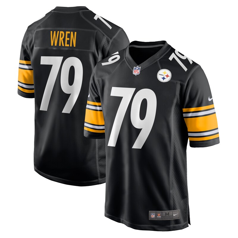 Renell Wren Pittsburgh Steelers Game Jersey - Black