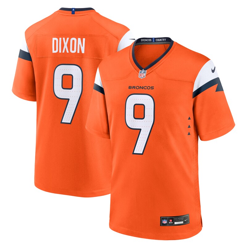 Riley Dixon Denver Broncos Team Game Jersey - Orange