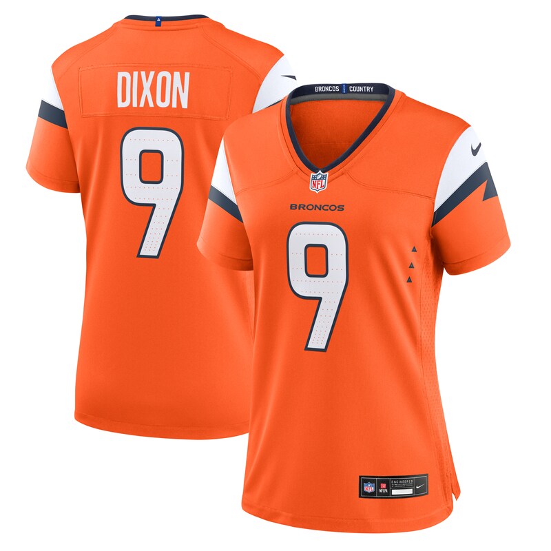 Riley Dixon Denver Broncos Women Team Game Jersey - Orange