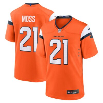 Riley Moss Denver Broncos Team Game Jersey - Orange