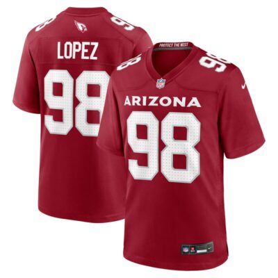 Roy Lopez Arizona Cardinals Team Game Jersey - Cardinal