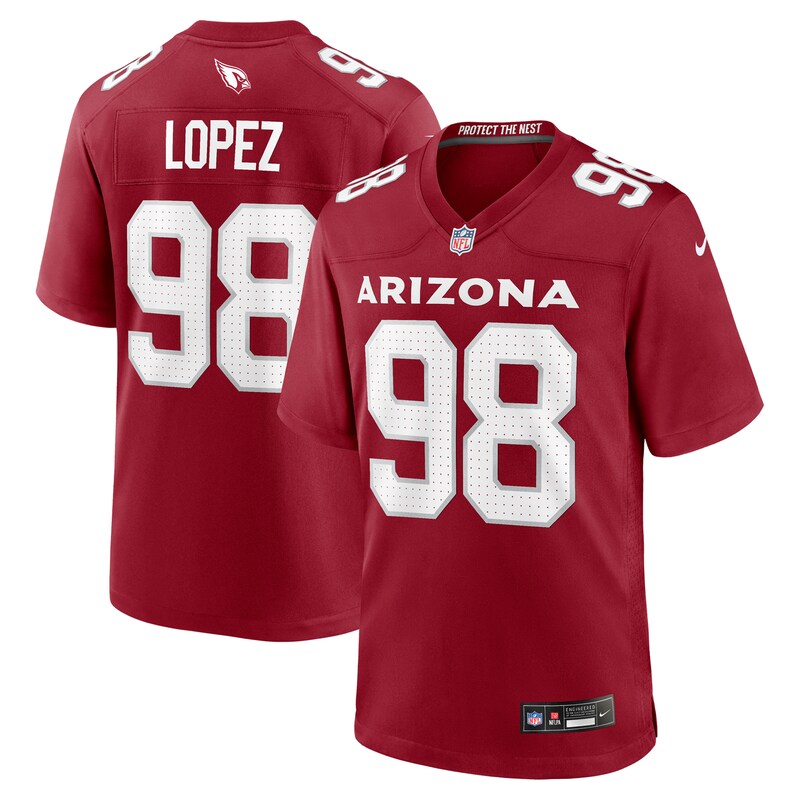 Roy Lopez Arizona Cardinals Team Game Jersey - Cardinal