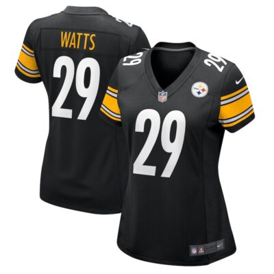 Ryan Watts Pittsburgh Steelers Women Game Jersey - Black