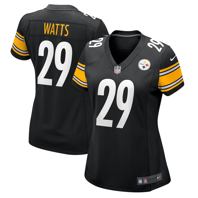 Ryan Watts Pittsburgh Steelers Women Game Jersey - Black