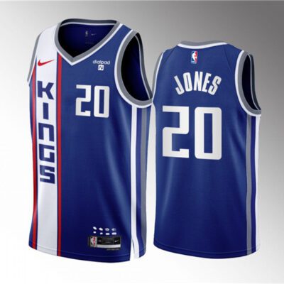 Sacramento Kings #20 Colby Jones Blue 2023/24 City Edition Stitched Basketball Jersey