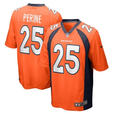 Samaje Perine Denver Broncos Game Player Jersey - Orange