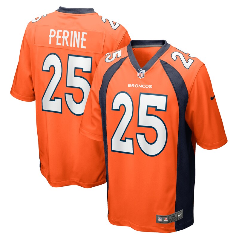 Samaje Perine Denver Broncos Game Player Jersey - Orange