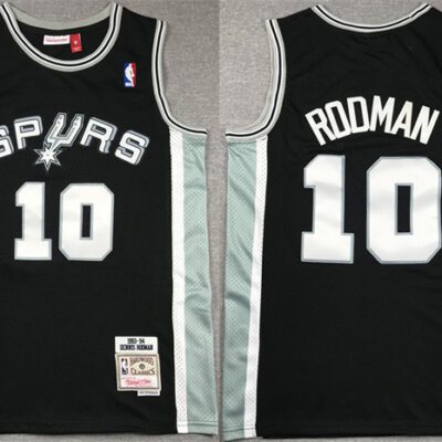 San Antonio Spurs #10 Dennis Rodman Black Stitched Jersey