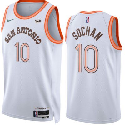 San Antonio Spurs #10 Jeremy Sochan White 2023/24 City Edition Stitched Basketball Jersey