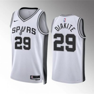 San Antonio Spurs #29 Mamadi Diakite White Association Edition Stitched Basketball Jersey