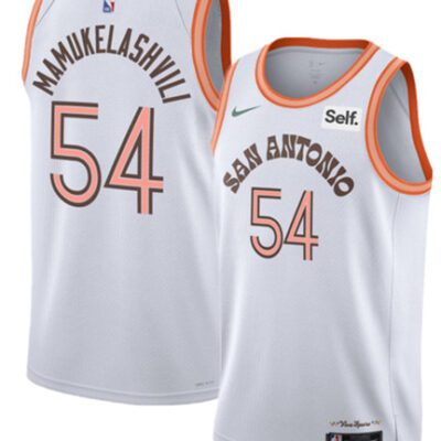 San Antonio Spurs #54 Sandro Mamukelashvili White 2023/24 City Edition Stitched Basketball Jersey