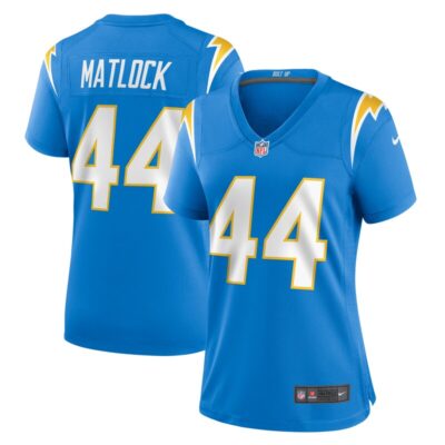 Scott Matlock Los Angeles Chargers Women Game Jersey - Powder Blue