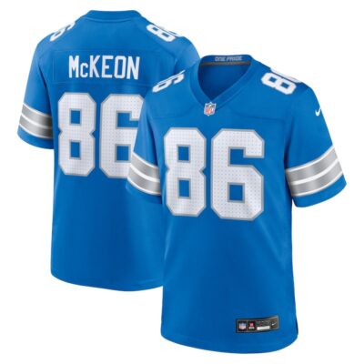 Sean McKeon Detroit Lions Game Jersey - Blue