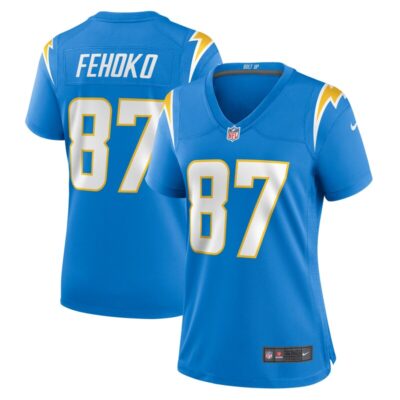 Simi Fehoko Los Angeles Chargers Women Game Jersey - Powder Blue