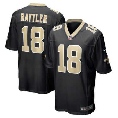 Spencer Rattler New Orleans Saints Game Jersey - Black