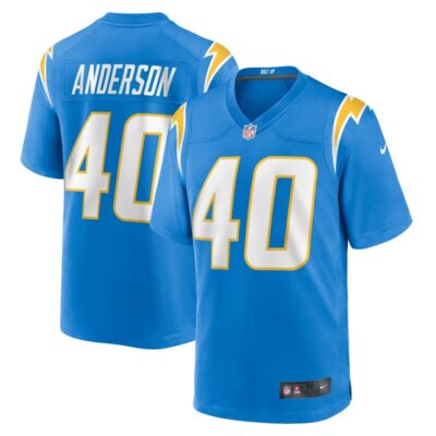 Stephen Anderson Los Angeles Chargers Game Jersey - Powder Blue