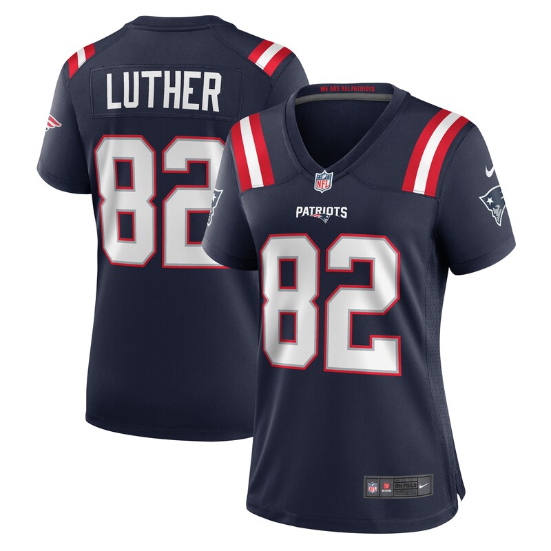 T.J. Luther New England Patriots Women Team Game Jersey - Navy