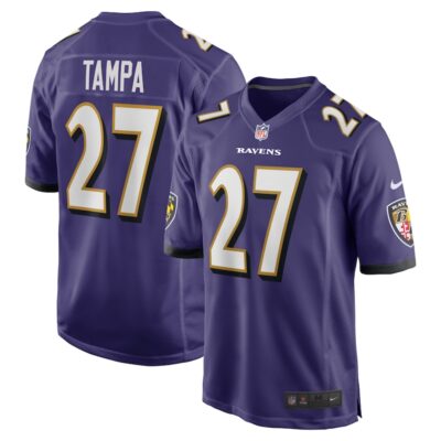 T.J. Tampa Baltimore Ravens Team Game Jersey - Purple