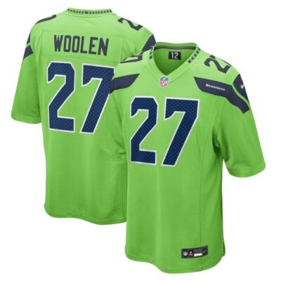 Tariq Woolen Seattle Seahawks Game Jersey - Neon Green