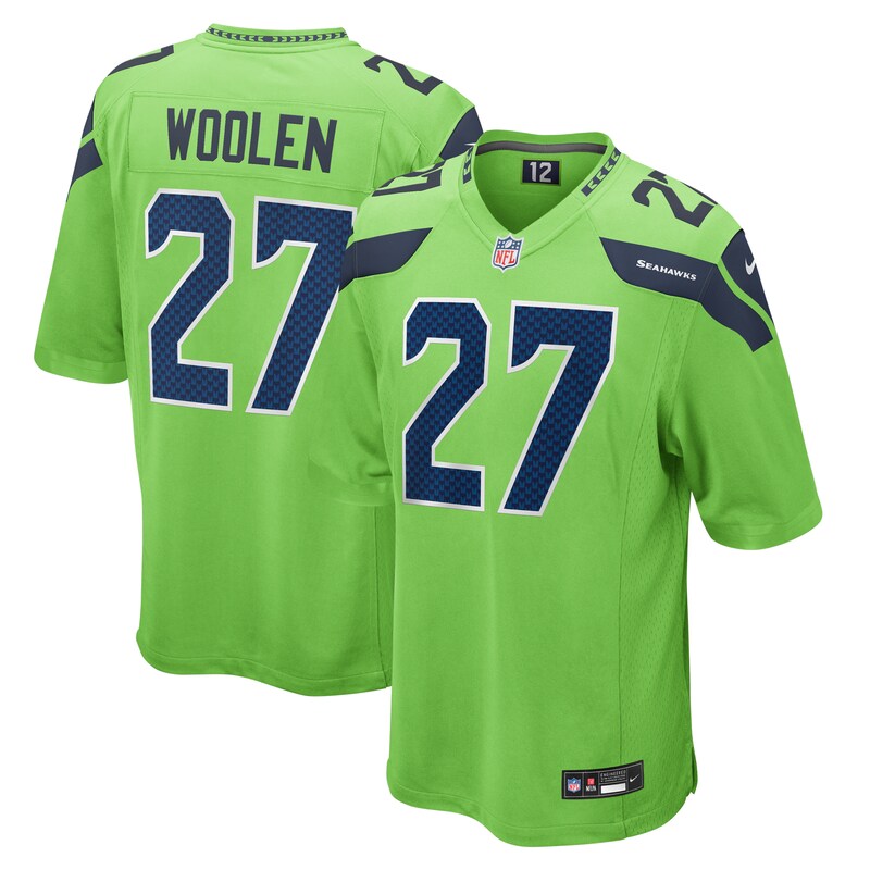 Tariq Woolen Seattle Seahawks Game Jersey - Neon Green