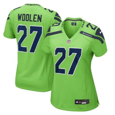 Tariq Woolen Seattle Seahawks Women Game Jersey - Neon Green