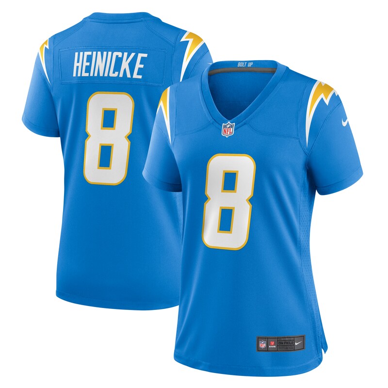 Taylor Heinicke Los Angeles Chargers Women Game Jersey - Powder Blue