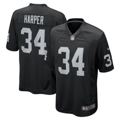 Thomas Harper Las Vegas Raiders Team Game Jersey - Black