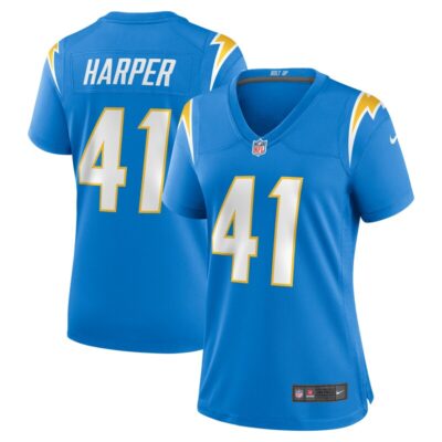 Thomas Harper Los Angeles Chargers Women Team Game Jersey - Powder Blue