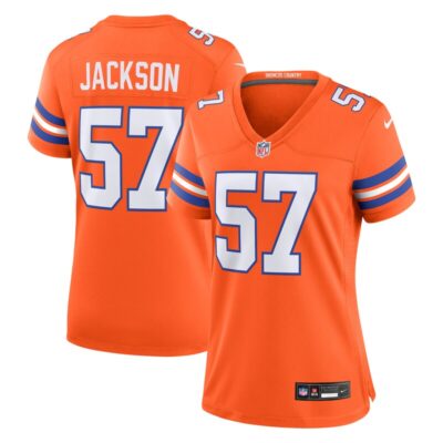 Tom Jackson Denver Broncos Women Mile High Collection 1977 Throwback Retired Player Game Jersey - Orange