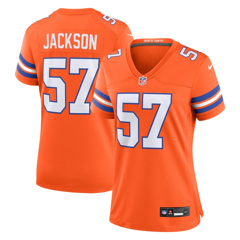 Tom Jackson Denver Broncos Women Mile High Collection 1977 Throwback Retired Player Game Jersey - Orange