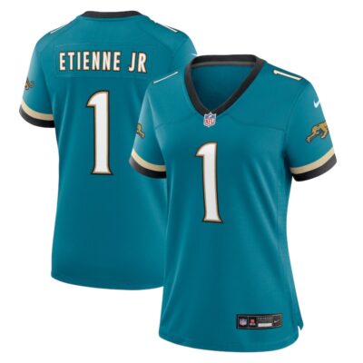 Travis Etienne Jr Jacksonville Jaguars Women Prowler Throwback Game Jersey - Teal