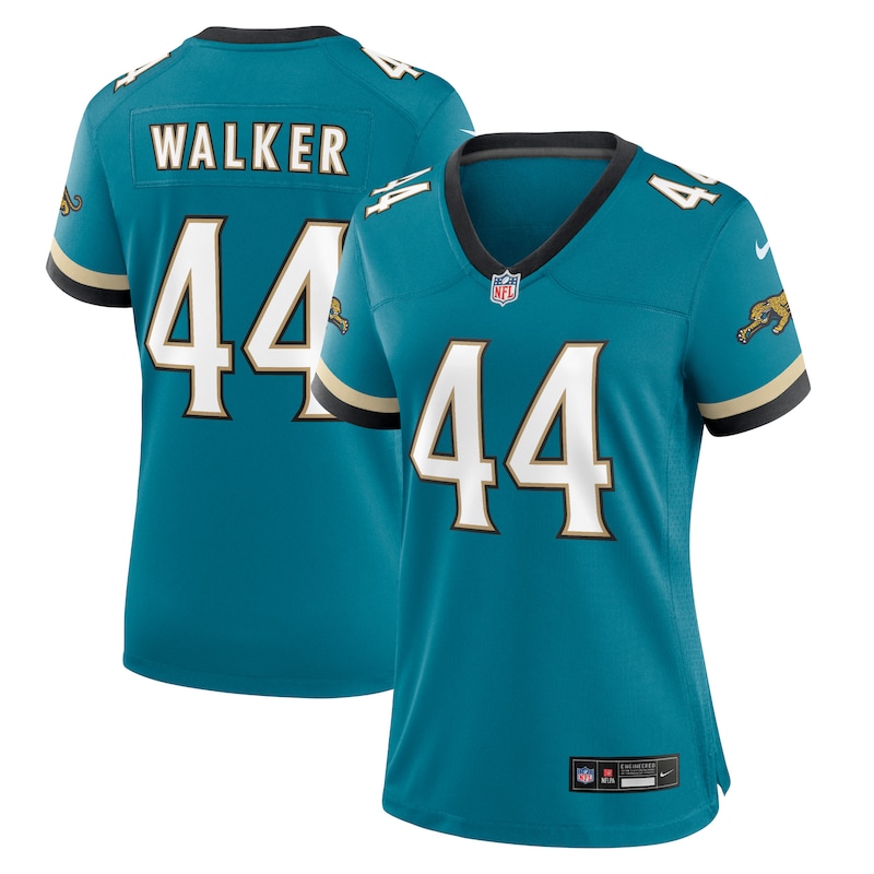 Travon Walker Jacksonville Jaguars Women Prowler Throwback Game Jersey - Teal