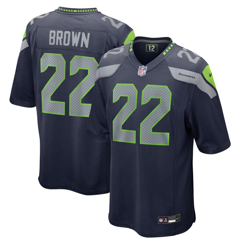 Tre Brown Seattle Seahawks Game Jersey - College Navy