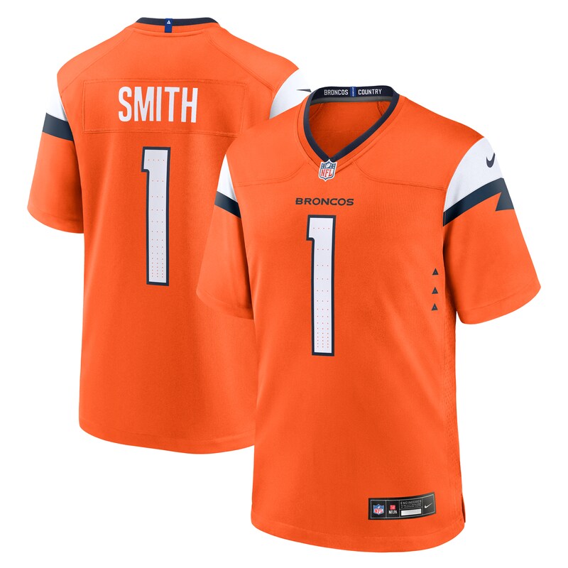 Tremon Smith Denver Broncos Team Game Jersey - Orange