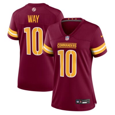 Tress Way Washington Commanders Women Game Jersey - Burgundy