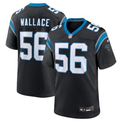 Trevin Wallace Carolina Panthers Game Jersey - Black