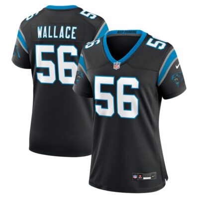 Trevin Wallace Carolina Panthers Women Game Jersey - Black