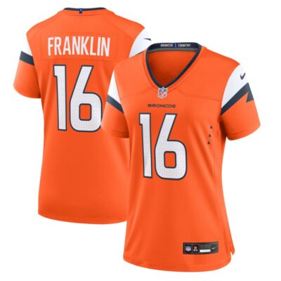 Troy Franklin Denver Broncos Women Team Game Jersey - Orange