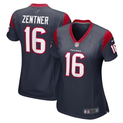 Ty Zentner Houston Texans Women Team Game Jersey - Navy