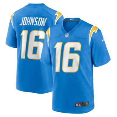 Tyler Johnson Los Angeles Chargers Team Game Jersey - Powder Blue