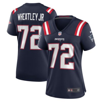 Tyrone Wheatley New England Patriots Women Team Game Jersey - Navy