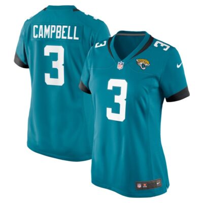 Tyson Campbell Jacksonville Jaguars Women Game Jersey - Teal