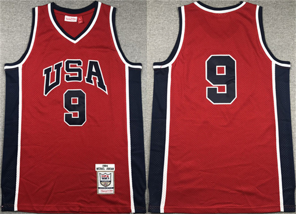 USA Basketball #9 Vince Carter Red Stitched Jersey