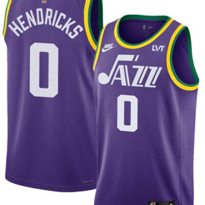 Utah Jazz #0 Taylor Hendricks Purple 2023 Classic Edition Stitched Basketball Jersey