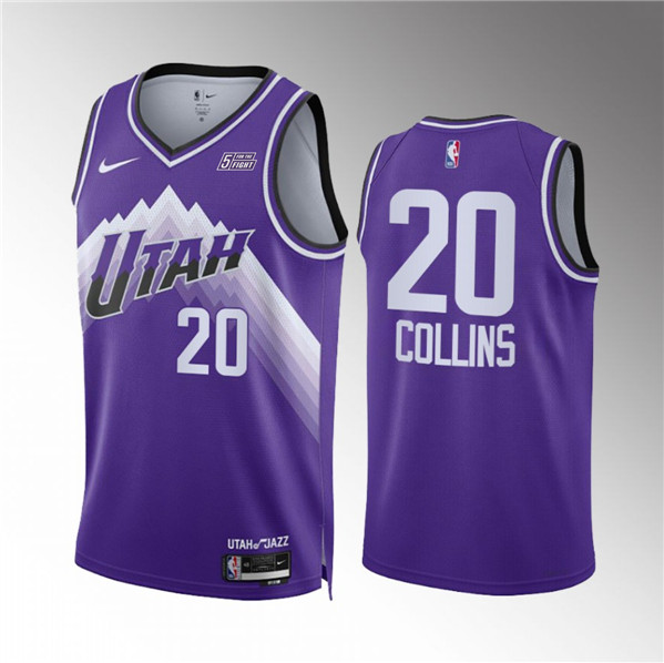 Utah Jazz #20 John Collins Purple 2023/24 City Edition Stitched Basketball Jersey