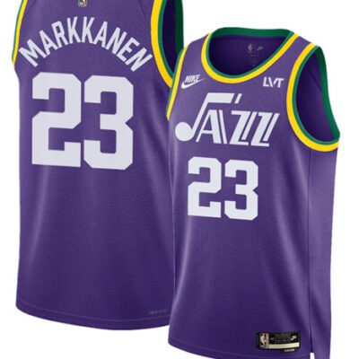 Utah Jazz #23 Lauri Markkanen Purple 2023 Classic Edition Stitched Basketball Jersey