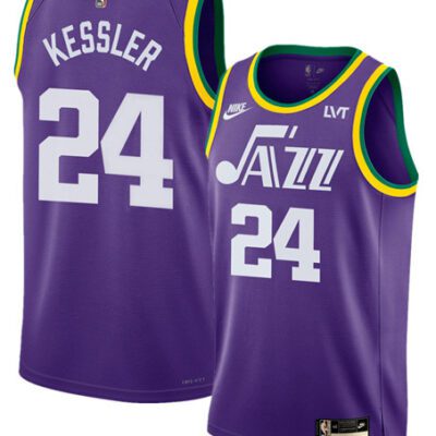 Utah Jazz #24 Walker Kessler Purple 2023 Classic Edition Stitched Basketball Jersey